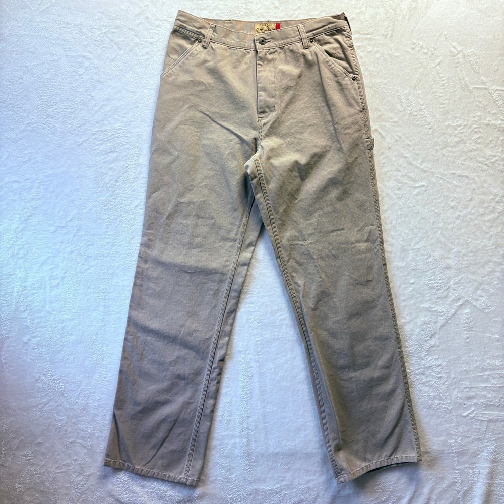 Old Navy Painter's Pants Men 34x36 Carpenter Utility‎ Workwear Khaki Cotton 2007